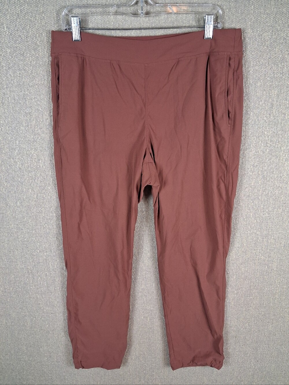 Mountain Hardwear Pants Women Large Bourbon Brown Dynama Ankle High Rise Stretch